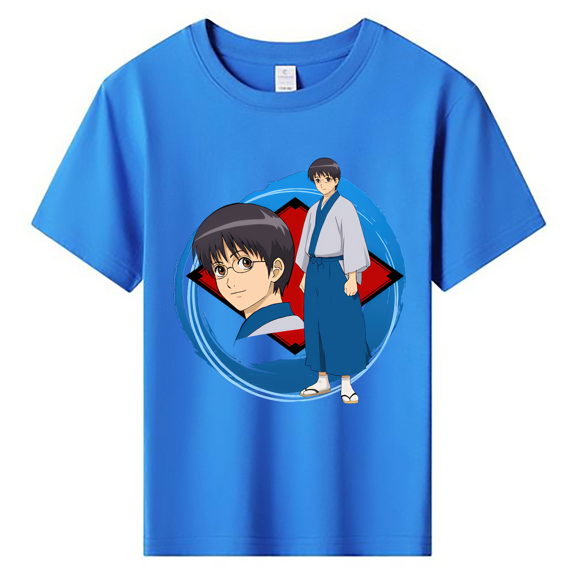 （画像用） ぎんたま 坂田銀時（さかたぎんとき） 神楽 志村新八（しむら しんぱち） GINTAMA Sakata Gintoki Kagura Shimura Shinpachi 綿100％キッズTシャツ（フロントプリント）